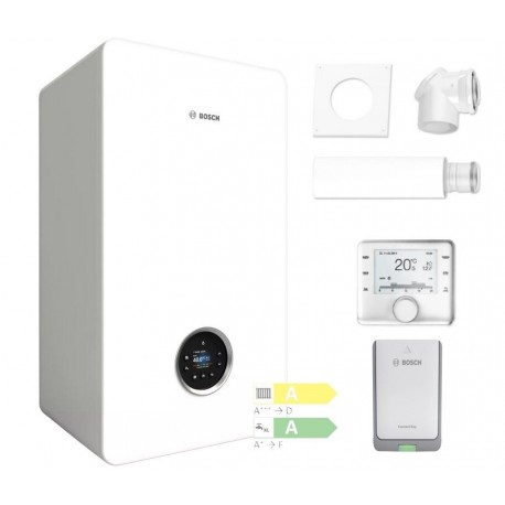 Pakiet Bosch Condens GC5700iW 30/35 C 23 kocioł dwufunkcyjny + regulator CW400 + moduł K30RF + zestaw do szachtu 80/125