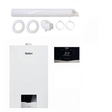 Vaillant VCI 26CS/1-5 ecoTEC plus z dodatkowym zasobnikiem 20L + sensoCOMFORT 720 + poziome wyprowadzenie przez ścianę lub dach