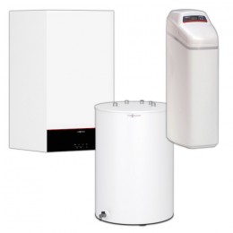 Viessmann VITODENS 100-W 25 kW Pakiet Kocioł + zasobnik Vitocell 100-W Typ CUGA 100l + zmiękczacz wody Aquastilla